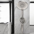 thumbnail image 4 of Dual Handheld Shower Head Combo: 8 Inch Rainfall and High-Pressure System with 10 Spray Modes, Brushed Nickel Finish, Wall Mounted, 4 of 6