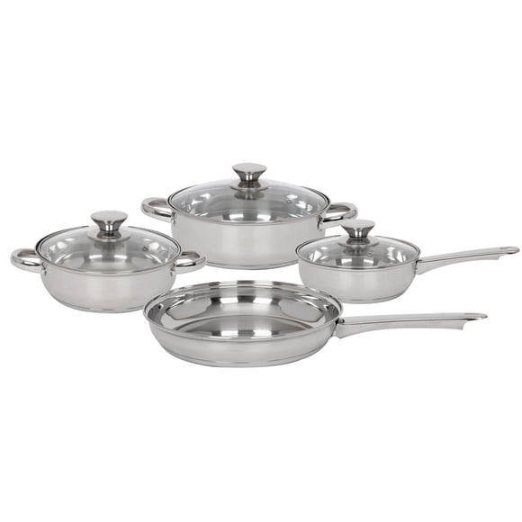 Bateria De Cocina 7 Pzas Acero Inoxidable Tricapa