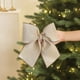 thumbnail image 1 of Adornos navideños, adornos navideños, regalos navideños, lazo navideño de tela, terciopelo dorado flocado, colgante para árbol de Navidad, decoración colgante, accesorios de decoración, lazo de tela., 1 of 6