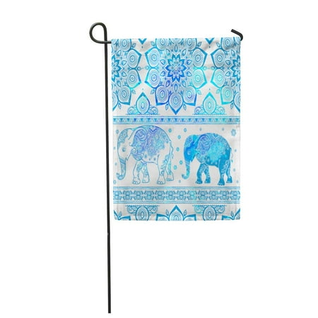 

LADDKE Mandala Elephant of Pattern Map Children Pajamas Boho Garden Flag Decorative Flag House Banner 28x40 inch