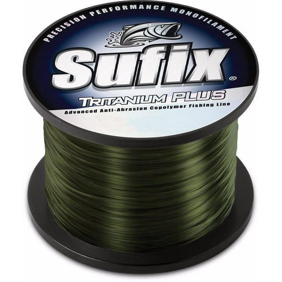 Sufix 696 Tritanium Plus Monofilament Fishing Line 1/4 lb Spool 14 lb Dark Green