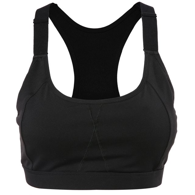Mujer Yoga Fitness Entrenamiento Acolchado Deportes Ropa interior de secado rápido Sujetadores (Negro XL)