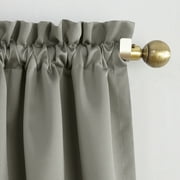 Sun Zero Kylee Energy Efficient Room Darkening Rod Pocket Curtain Panel, 54 X 63, Gray