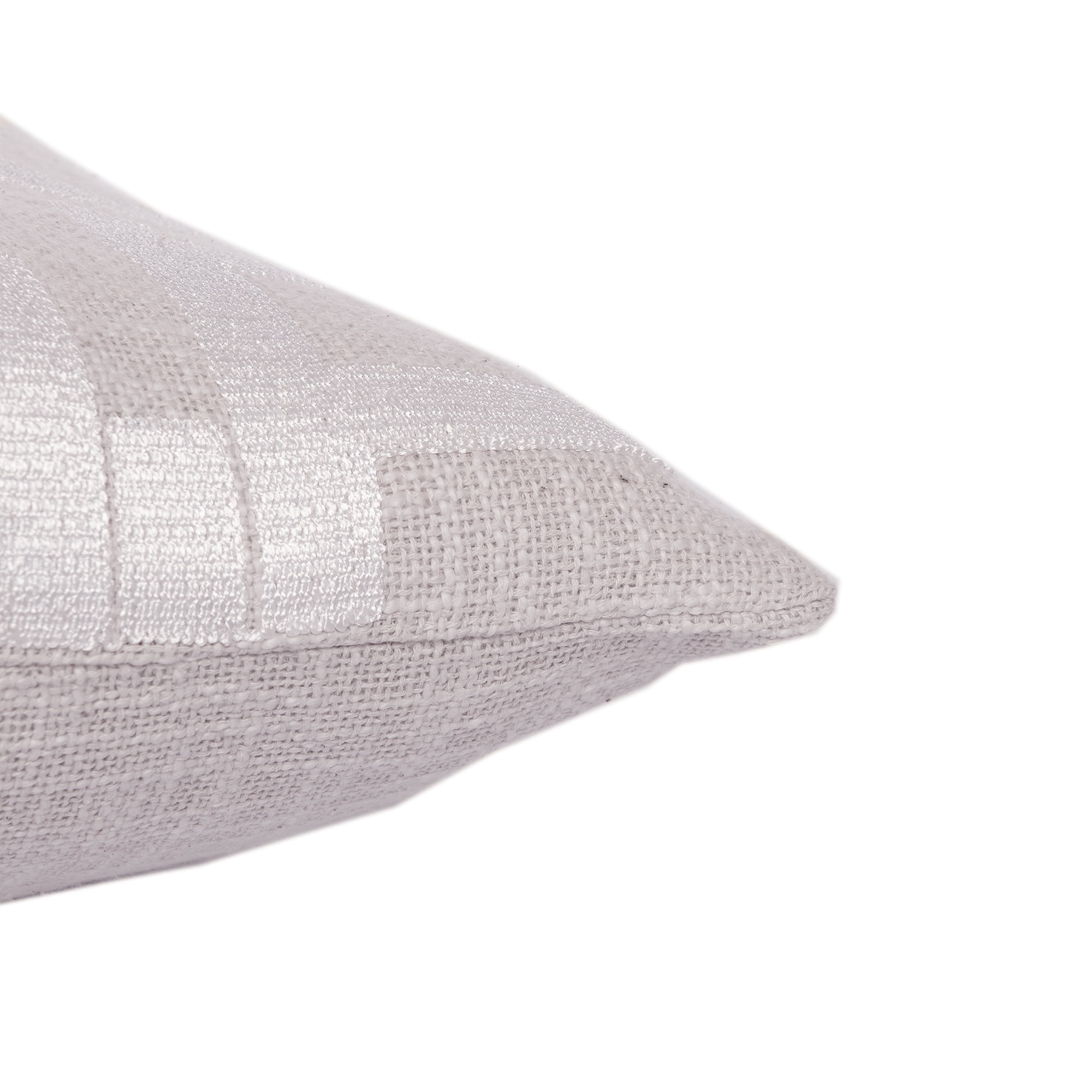Ox Bay and Stacy Garcia 20" x 20" Ivory/White Geometric Embroidered Cotton Blend Adult Decorative Feather Filled Pillow
