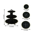 Efavormart 3 Tier 13" Black Cardboard Cupcake Stand Gold Scalloped