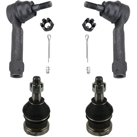 Detroit Axle - 4pc Front Lower Ball Joints Outer Tie Rods Replacement for Dodge Caravan Fits select: 2001-2003 DODGE GRAND CARAVAN SPORT, 2002-2003 DODGE CARAVAN SE