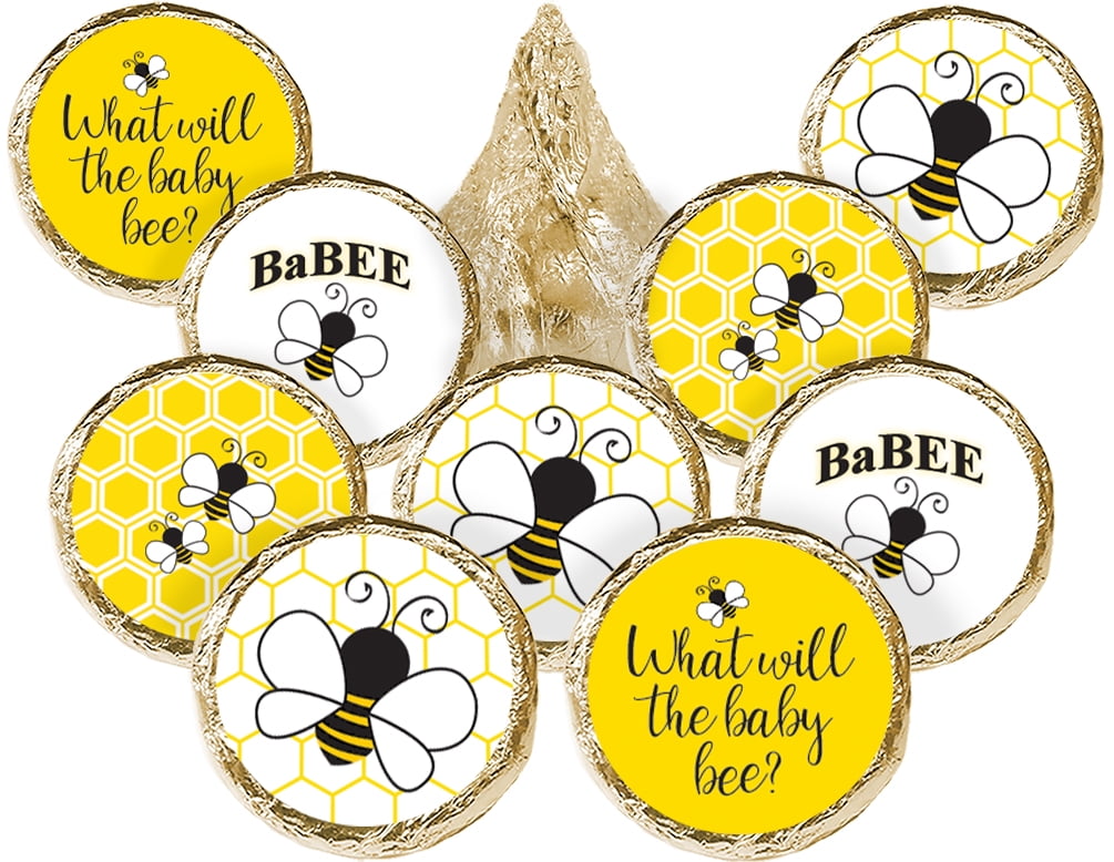 Bumble Bee Candy Sticker Labels Fit Hershey's Kisses Chocolates