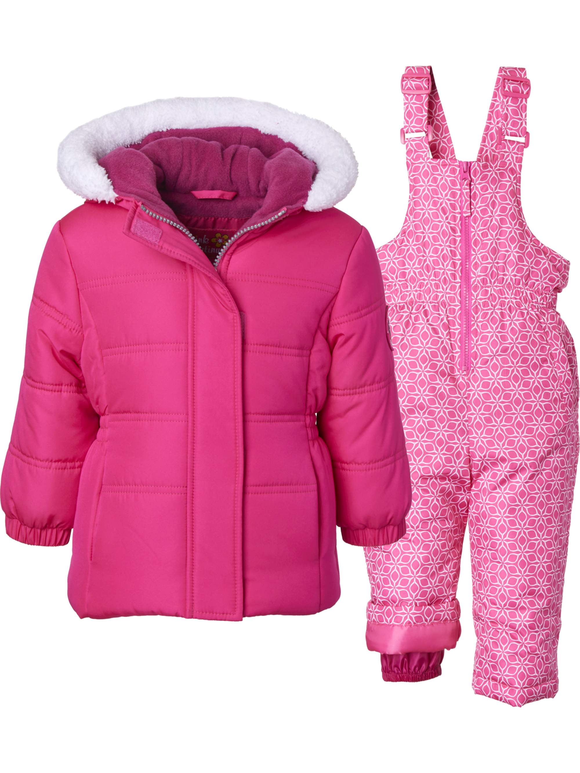 pink platinum baby snowsuit
