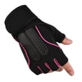 thumbnail image 5 of Guantes de medio dedo para Fitness, protector de muñeca largo para hombre, ciclismo deportivo al aire libre, equipo de ventilación para levantamiento de pesas, deportes con mancuernas, 5 of 5