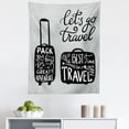 thumbnail image 1 of Adventure Tapestry, Packing the Bags and Traveling World Journey and Fun Themed Work of Art Print, Fabric Wall Hanging Decor for Bedroom Living Room Dorm, 5 Sizes, Black White, by Ambesonne, 1 of 1