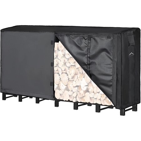 Log Rack Cover Waterproof Firewood Cover Fit 4FT Wood Rack