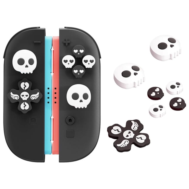 Juego de agarres para pulgar y tapas de botones para Nintendo Switch 2, tapas de silicona para joystick y cubiertas de botones, accesorios bonitos y cómodos para el mando