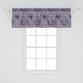 thumbnail image 2 of Ambesonne Gothic Window Valance, Feminine Victorian Motif, 54" X 18", Lilac Black, 2 of 3