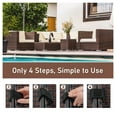 thumbnail image 4 of Outdoor Sectional Sofa Clips - 10 Pack Furniture Connectors - Wicker Patio Couch Fasteners - Windproof Clips for Rattan Furniture - Black, 4 of 9