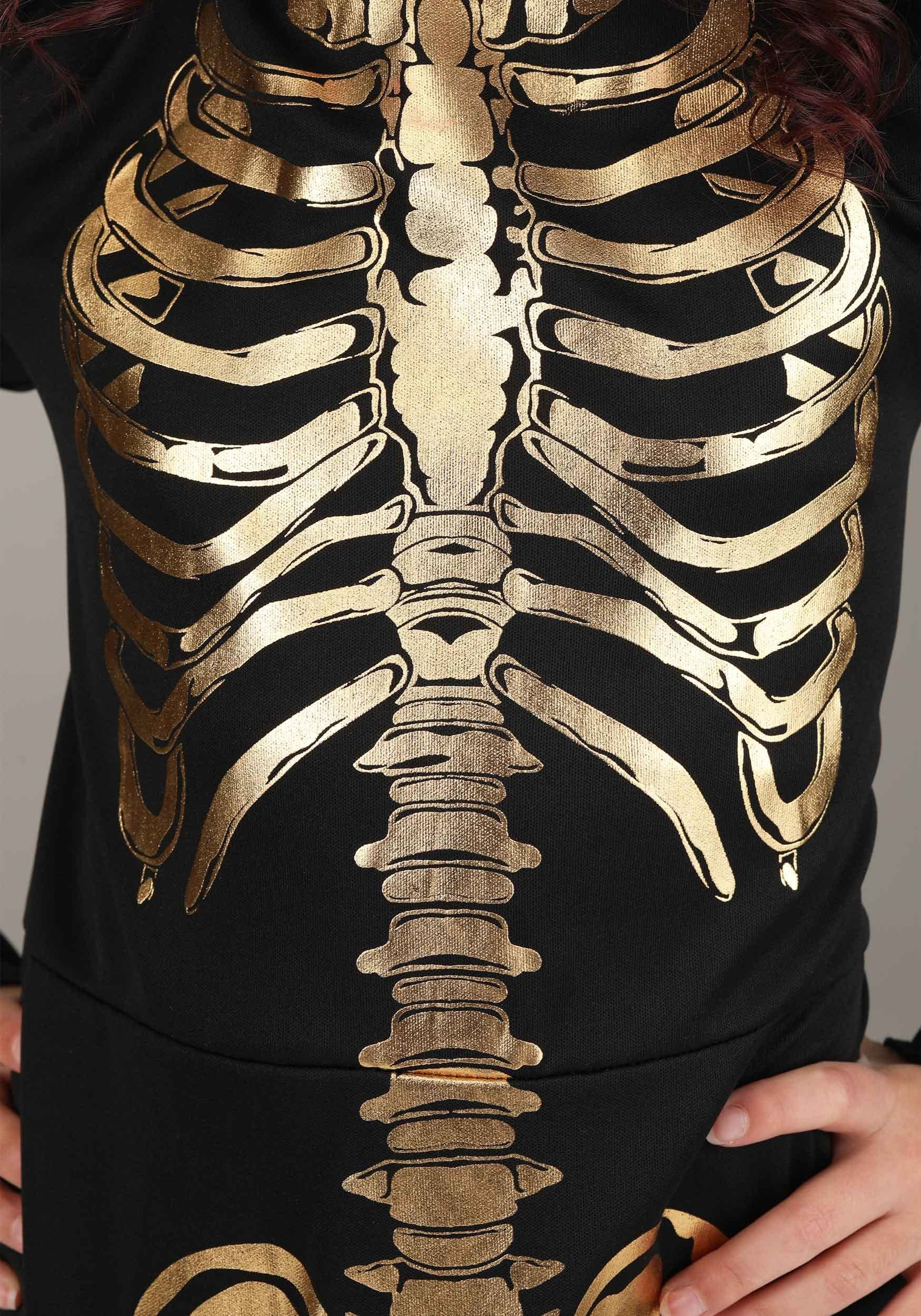 Girl's Gilded Skeleton Dress Costume - Walmart.com