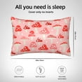 thumbnail image 4 of KLL Cute Mushroom1 Pattern Silk Pillowcase for Hair and Skin Standard Size 20"X 30" Soft Breathable Pillow Covers for Sleeping, 4 of 7