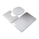 thumbnail image 5 of Juego de alfombras de baño, 3 piezas, alfombrilla de baño para baño, alfombra de inodoro contorneada, cubierta de tapa de inodoro, alfombra de suelo a violeta claro Soledad Alfombra de baño, 5 of 9