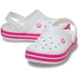 thumbnail image 2 of Crocs Niños Crocband Zuecos Slip-On Blanco Rosa Talla 11, 2 of 6