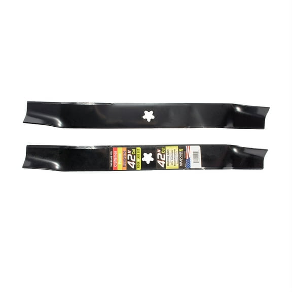 MaxPower 561714 Two Blade Mulching Set for Many 42 in. Cut Craftsman, Husqvarna, Poulan Mowers Replaces OEM #'s 134149, 594892701