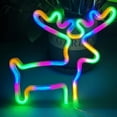 thumbnail image 4 of DONGPAI Deer Neon Sign LED Neon Night Light, USB or Battery Powered Room Decor Lamp Wall Decor for Christmas, Wedding, Kids' Room, Home Decoration, 4 of 6