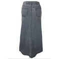 thumbnail image 5 of Ashirexll Jean Skirt, Long Flowy Skirts for Women, Fashion Cowboy Comfortable Stretch Plus Size Skirt with Buttons Gray XXL, 5 of 5
