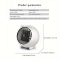 thumbnail image 2 of Calefactor cerámico portátil PTC con termostato - Mini calefactor eléctrico de 500 W para uso en interiores, oficinas, escritorios y hogares., 2 of 5