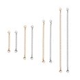 thumbnail image 1 of Adjustable Necklace Extenders Stainless Steel Gold 8Pcs, 1 of 1