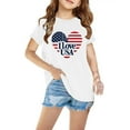 thumbnail image 2 of GERsome American Flag T-Shirts Cotton Short Sleeves Graphic Tee for Toddler Girls Boys, Unisex Kids Crewneck 4th of July Patriotic Tops, Sizes 3-4 Years, 2 of 5
