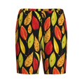 thumbnail image 6 of Daiia Autumn With Leaves Mens Woven Stretch Pajama Short,Short Pajama Pants-3X-Large, 6 of 7