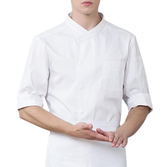 BELOVING 3/4 Sleeve Chef' Jacket Kitchen Cook Coat Uniforms Unisex White