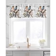 thumbnail image 2 of Animal Birds Linen Curtain Valance for Bedroom/Bathroom/Kitchen/Office/Living/Dining Room Window,Old Newspaper English Newsprint White Pocket Topper Drapes Decorative Cafe Drapery Panel 60"x18", 2 of 6