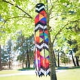 thumbnail image 5 of In the Breeze 5270 — Geometric Black & White 40-inch Illusion Windsock — Abstract Decor, Embroidered Details, Fully Printed Tails, 5 of 6