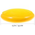 thumbnail image 4 of MasteelfCA Inflated Stability Wobble Cushion Extra Thick Core Balance-Disc Wiggle Seat for Improving Core Strength Relieving Back Pain with Random Color Air Inflator (Yellow), 4 of 7