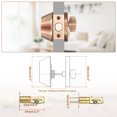 thumbnail image 3 of Uxcell Keyed Alike Single Cylinder Deadbolt Door Lock Round Entry Handle Sets for Door Thickness 1.2-2 inch Red Bronze, 3 of 7