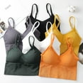 thumbnail image 5 of Deago Women's Comfy Sleep Bra Padded Seamless Bralettes Wireless Cami Bra Tank Top Sports Bra (Green, S/M), 5 of 11
