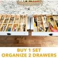 thumbnail image 6 of SpaceAid Bamboo Drawer Dividers with Inserts and Labels, Kitchen Adjustable Drawer Organizers, 8 Dividers with 18 Inserts (17-22 in), 6 of 6