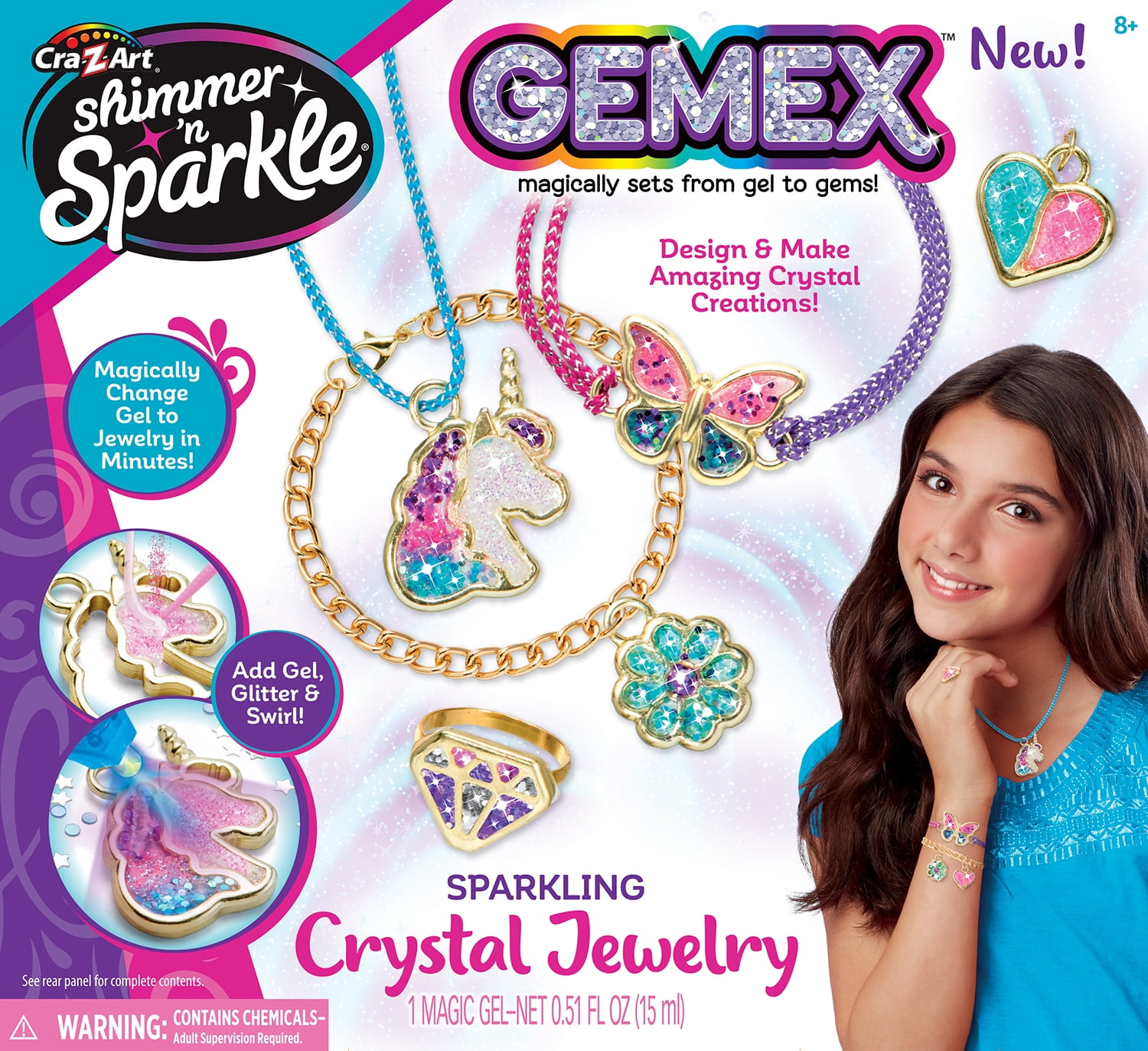 Cra-Z-Art Shimmer’n Sparkle Sparkling Crystal Jewelry - Walmart.com 