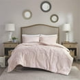 thumbnail image 2 of Pemberly Row Polyester Long Fur to Mink Comforter Set in Blush Pink, 2 of 7