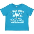thumbnail image 3 of Inktastic I Was Born to Be Wild and Free with Wolf and Mountains Boys or Girls Toddler T-Shirt, 3 of 5