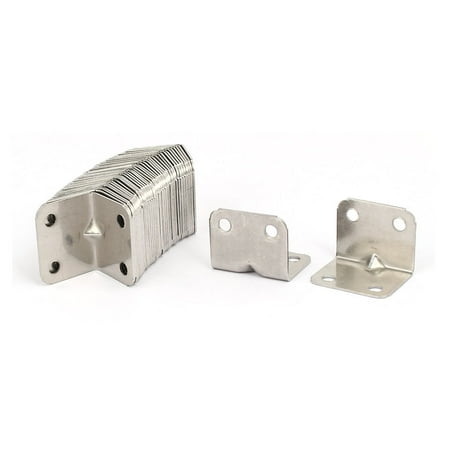 Stainless Steel 4 Hole Installation - Unique Bargains 25mmx25mmx32mm Stainless Steel 4 Mount Holes Right Angle Brackets Holders 40pcs
