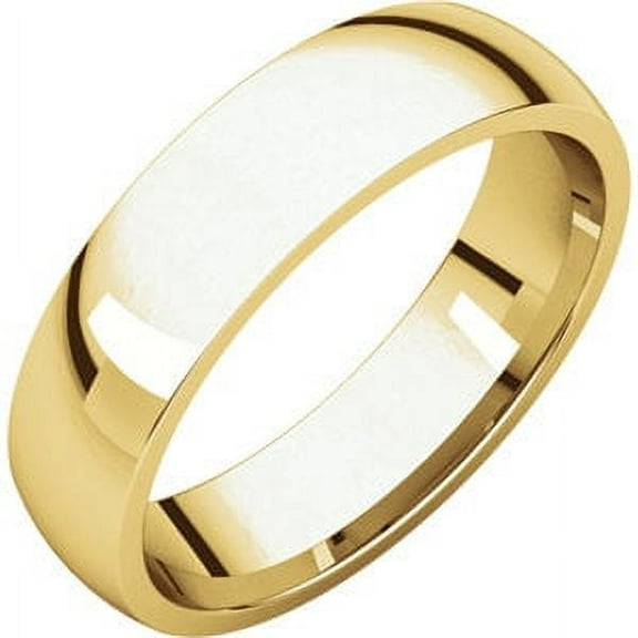 FB Jewels 10K Yellow Gold 5mm Light Comfort Fit Mens Wedding Ring Band Size 14