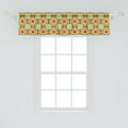 thumbnail image 2 of Ambesonne Mexican Window Valance, Vibrant Tones Talavera Art, 54" X 12", Orange Pistachio Green, 2 of 3