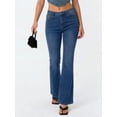 thumbnail image 6 of EMMIOL Women's Mid-High Waist Stretchy Flare Jeans Light Wash Bell Bottom Denim Pants Y2K Trendy Vintage Jeans, 6 of 7