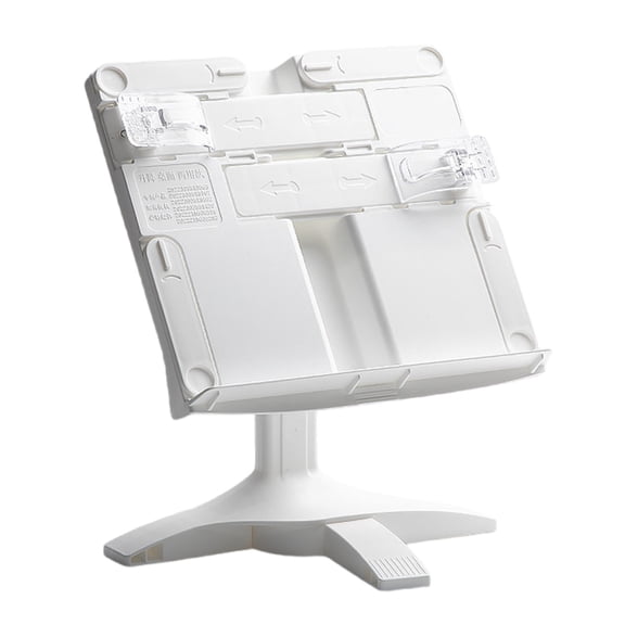 Hands Free Book Stands for Reading, Angles Height Adjustable Book Holder with Paper Clip for Textbook Cookbooks Tablet