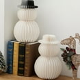 thumbnail image 3 of CIYISON Festival Paper Snowman Ornament With Easy Assembly Snowman Homes Accent For Indoor Outdoors Holiday Decorations, 3 of 16