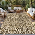 thumbnail image 2 of Traditional Morocco Outdoor Rug for Patio/Deck/Porch, Non-Slip Large Area Rug 6 x 9 Ft, Vintage Abstract Geometric Art Brown Indoor Outdoor Rugs Washable Area Rugs, Camping Rug Carpet Runner, 2 of 8