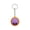 Purple, variant on Cute Cartoon Round Silicone Keychain with Metal Key Ring, Soft 3D Embossed Smiley Face Bag Pendant, Multi Color Mini Decorative Key Holder for Keys Backpack Daily Gift