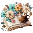 thumbnail image 1 of Pintura De Diamante 5D DIY Kit De Libros De Taladro Redondo Completo Decoración Del Hogar 40x40cm Café, 1 of 9