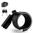 thumbnail image 1 of Portable Bicycle Safety Lock Steel Cable Lock AntiTheft Elasticity Lock Road Bike Steel Wire Lock Cycling Lock, 1 of 8