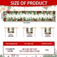 thumbnail image 2 of Christmas Winter Table Runner, 13.8x71 inch Red Floral Leaves Holly Pine Cone Xmas Seasonal Holiday Kitchen Dining Table Runners for Home Indoor Mantel Party Farmhouse Decoration, 2 of 6